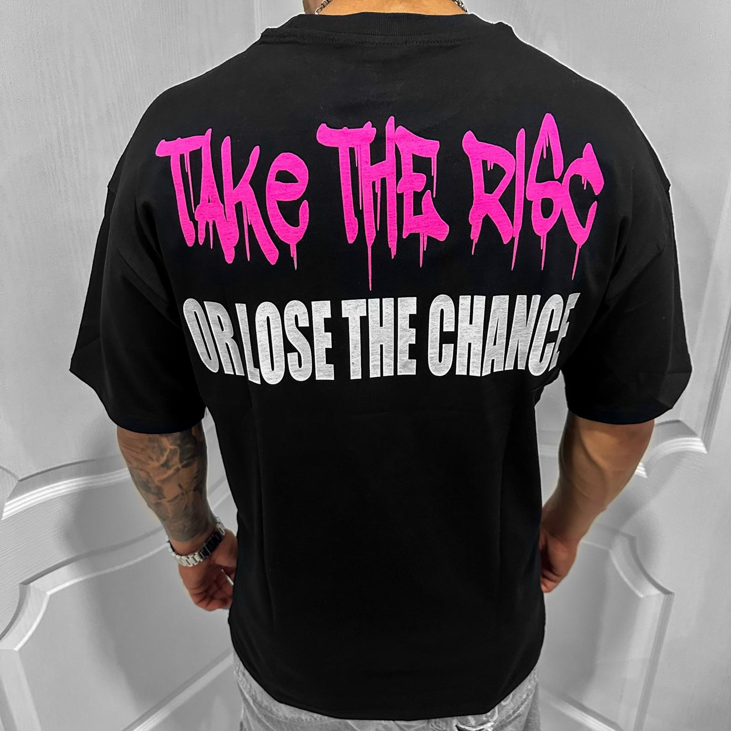 Мъжка OVERSIZE тениска "Take the risk"