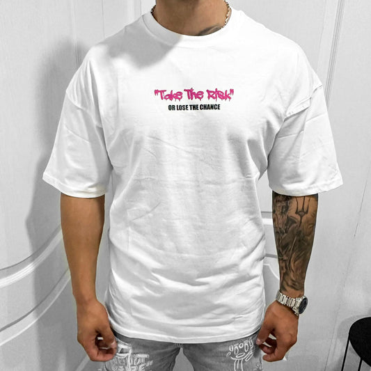 Мъжка OVERSIZE тениска "Take the risk"