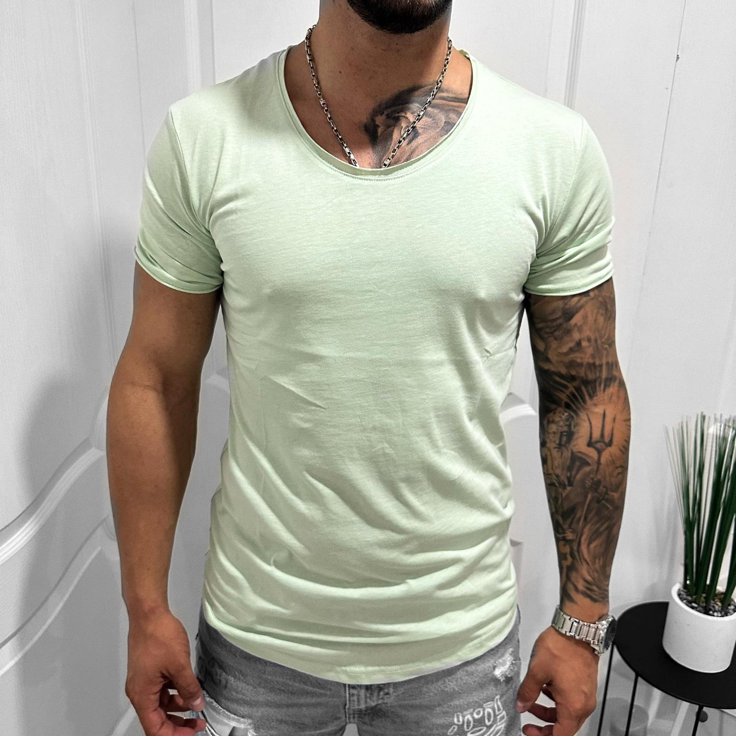 Мъжка SLIM FIT тениска "Mint"
