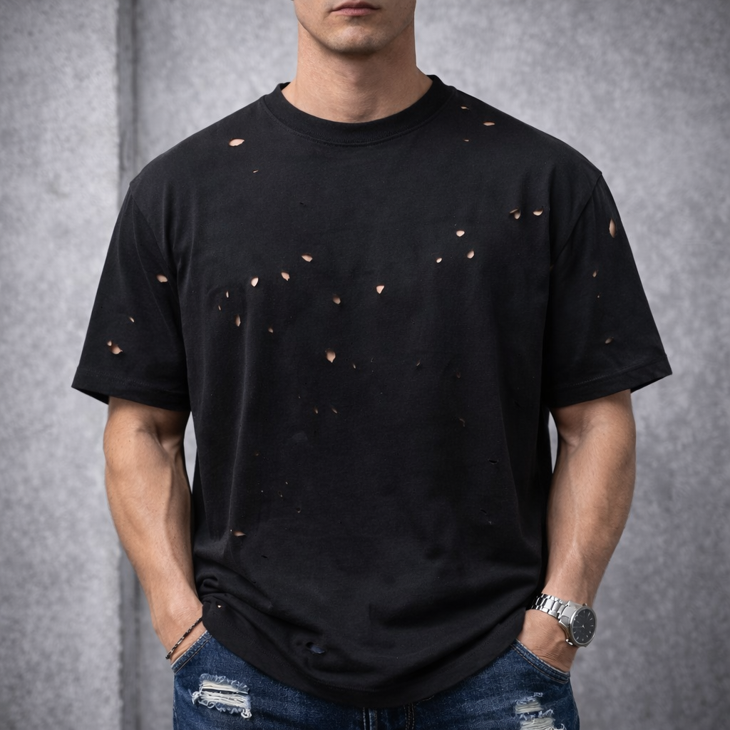 Мъжка накъсана OVERSIZE тениска "Reyan"