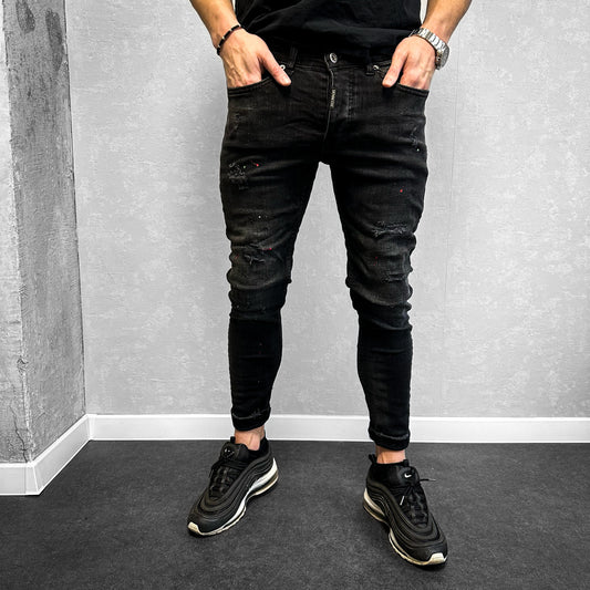 Мъжки напръскани Slim fit дънки "Nuevo"