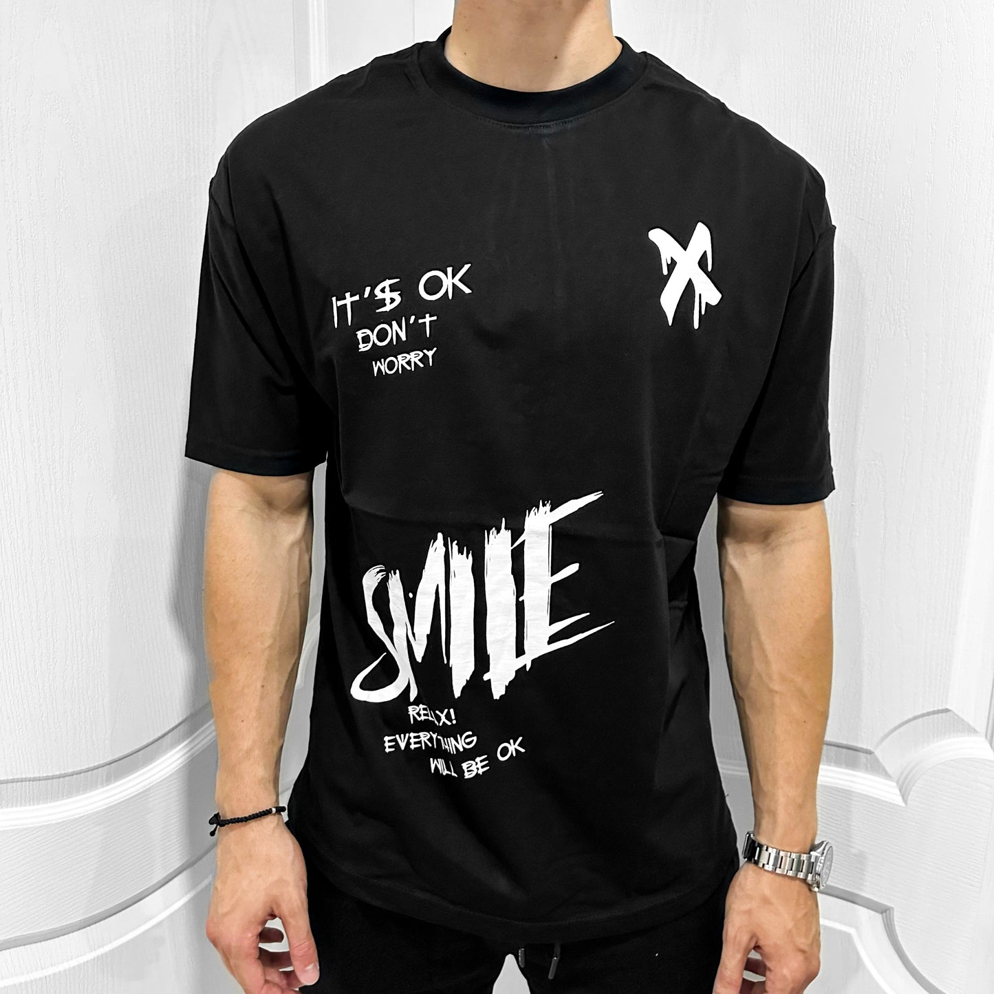 Мъжка OVERSIZE тениска "SMILE"