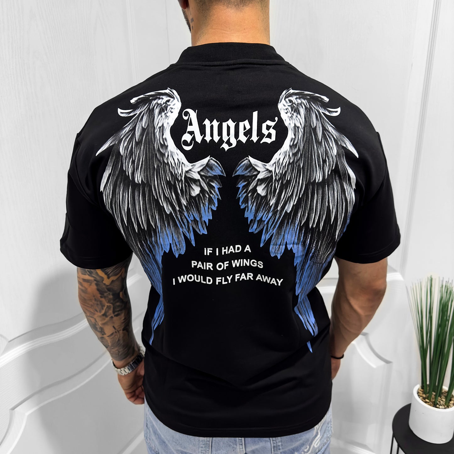 Мъжка OVERSIZE тениска "Angel's Wings"