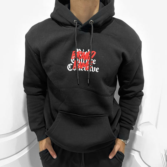 Мъжки черен ватиран суитшърт "Urban Culture"