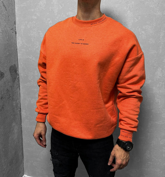 Мъжка OVERSIZE блуза "Life is too short to worry"