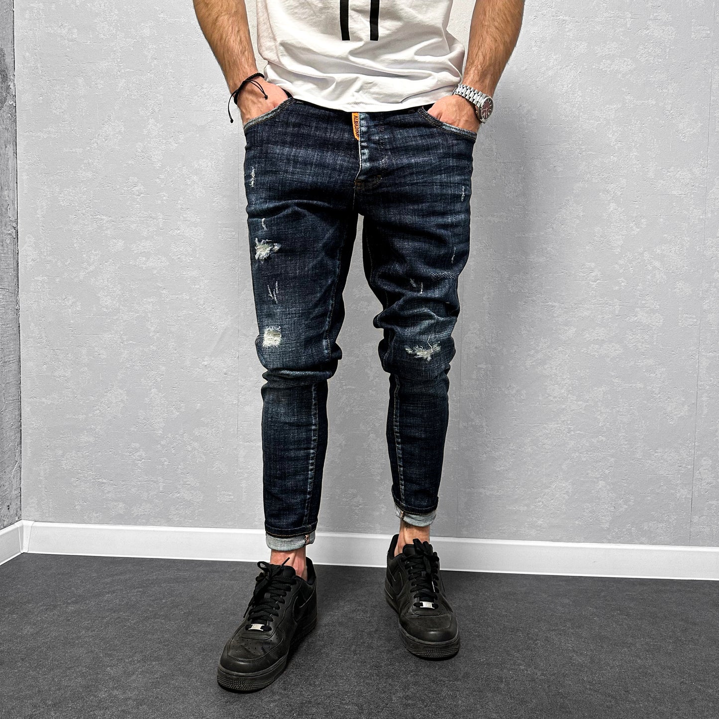 Мъжки леко накъсани дънки "Lumarr"