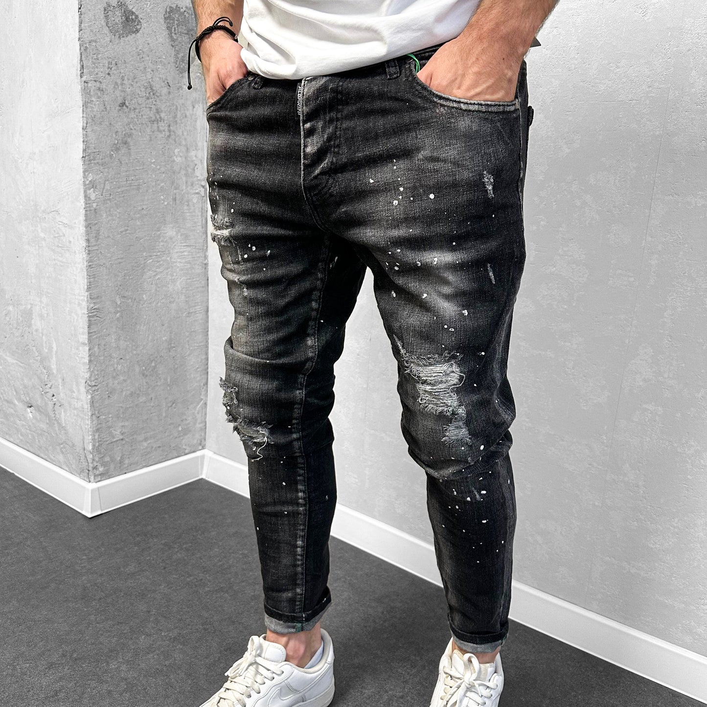 Мъжки дънки с пръски "Aveiro"