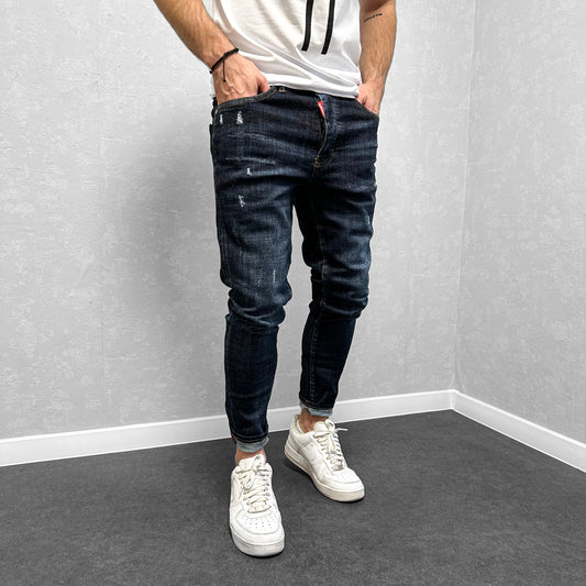 Мъжки дънки с леки кръпки "Santos"