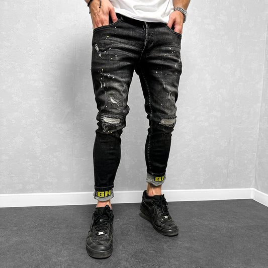 Мъжки дънки с напръскан ефект "Kaylor"