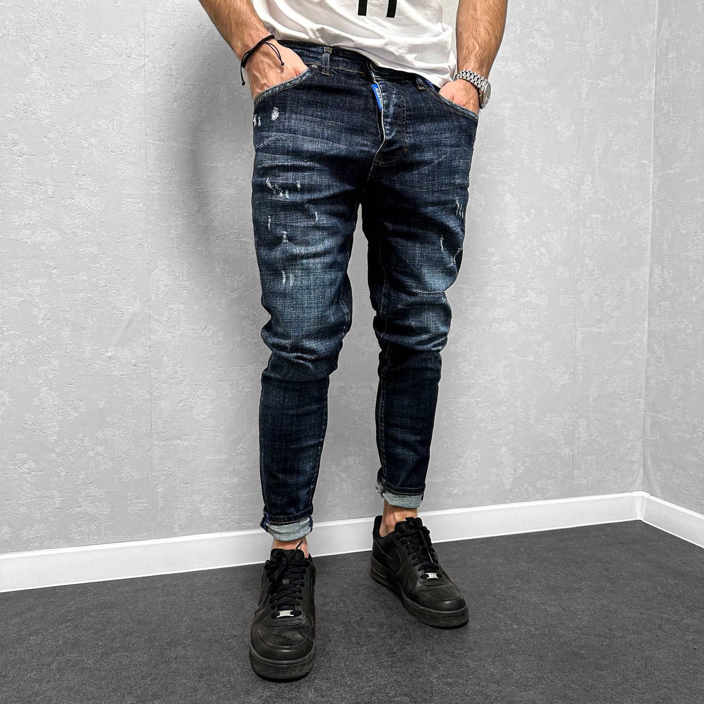 Мъжки дънки с кръпки "Horge"