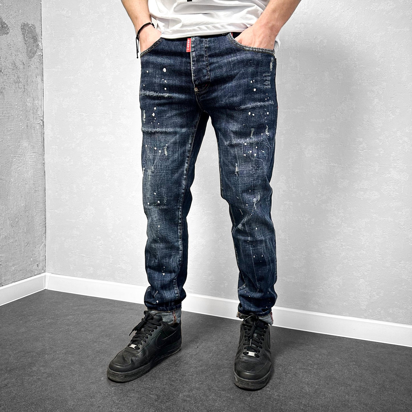 Мъжки напръскани дънки "Brego"