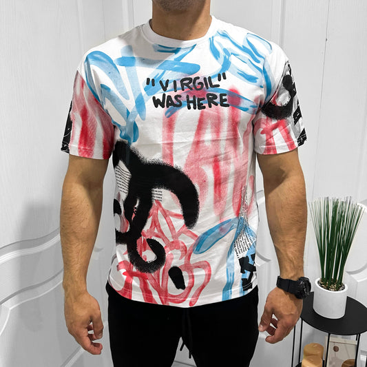 Мъжка OVERSIZE тениска “White Graffity”