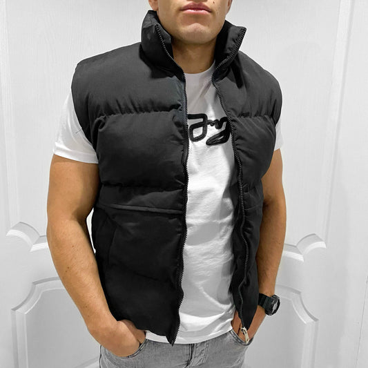 Мъжки лек шушлеков елек в черен цвят