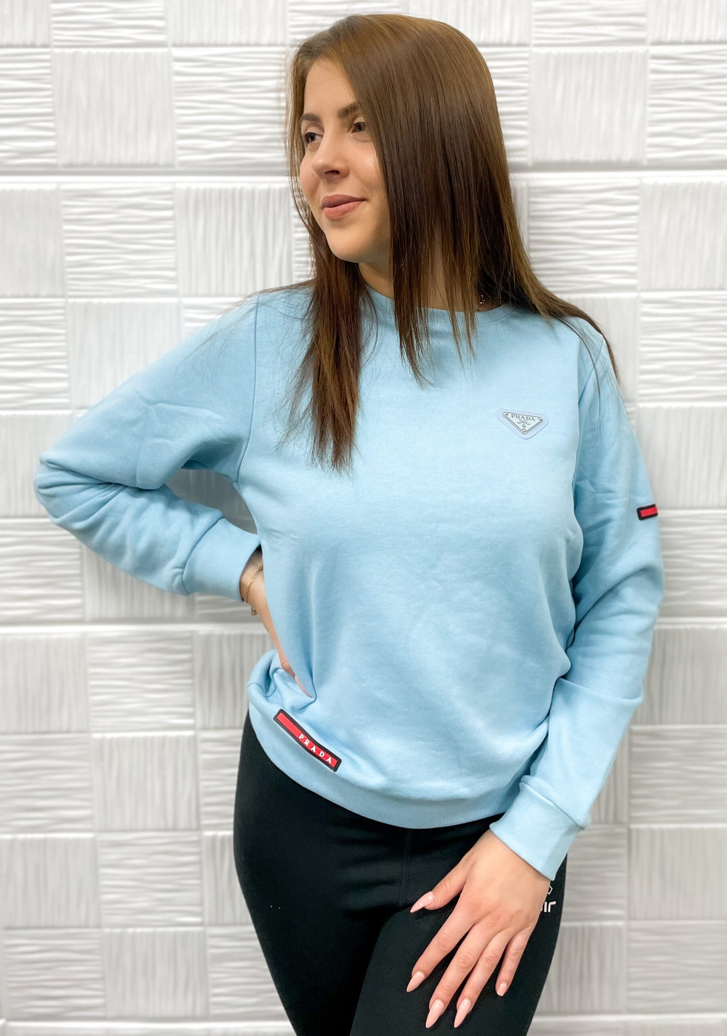 Светлосиня дамска блуза