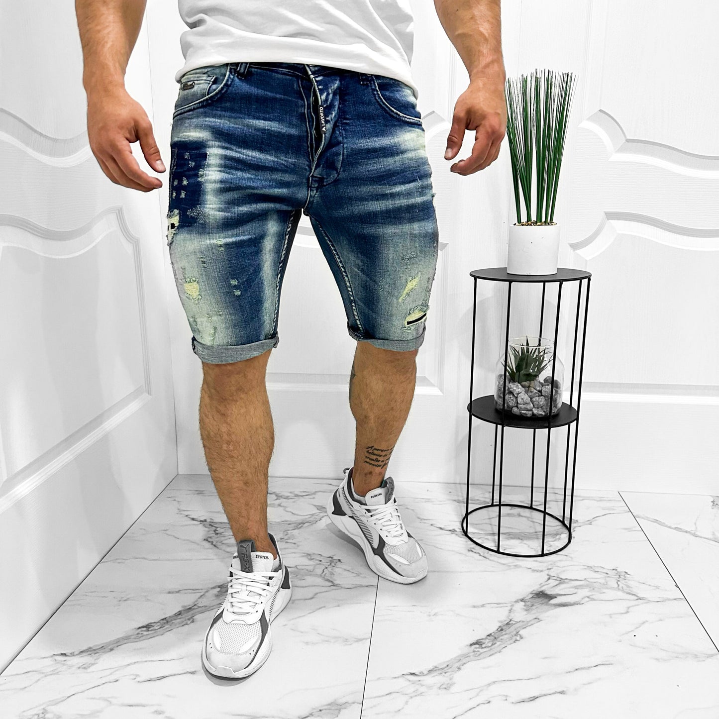 Мъжки къси дънки "Leao"