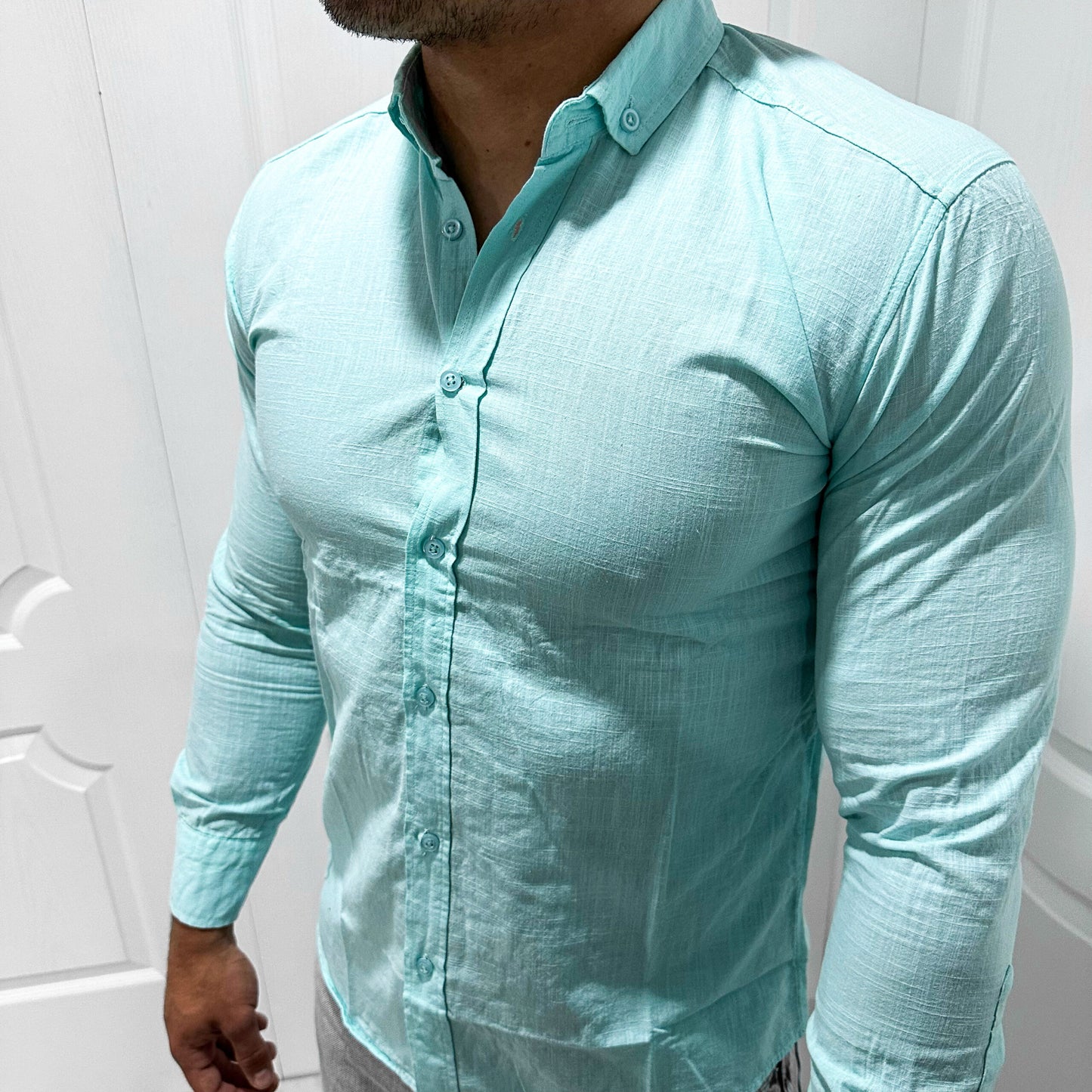 Мъжка лятна Slim Fit риза