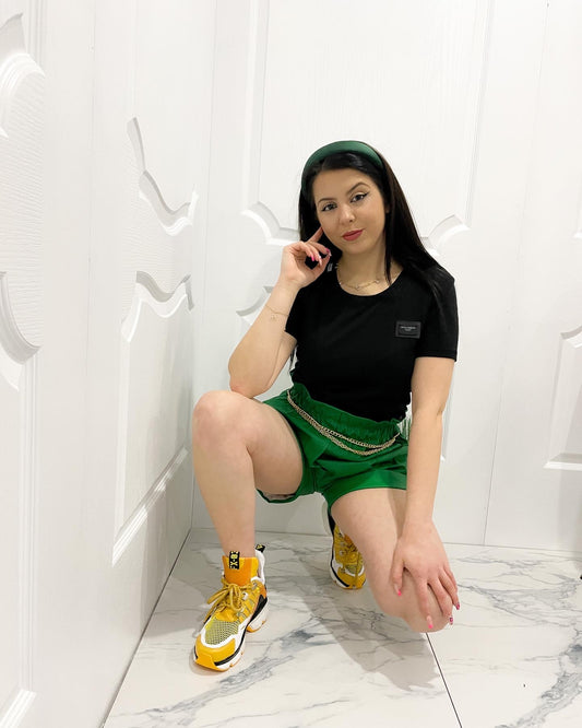 Кожени къси панталонки Basic