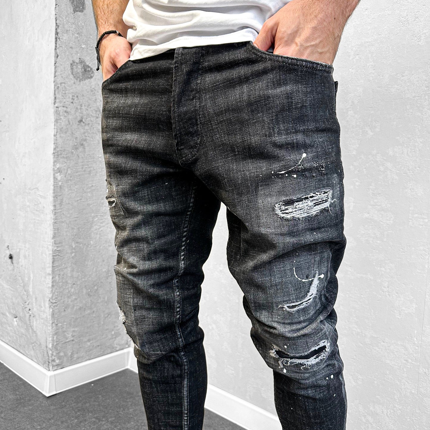 Мъжки дънки с кръпки "ISLAND2"