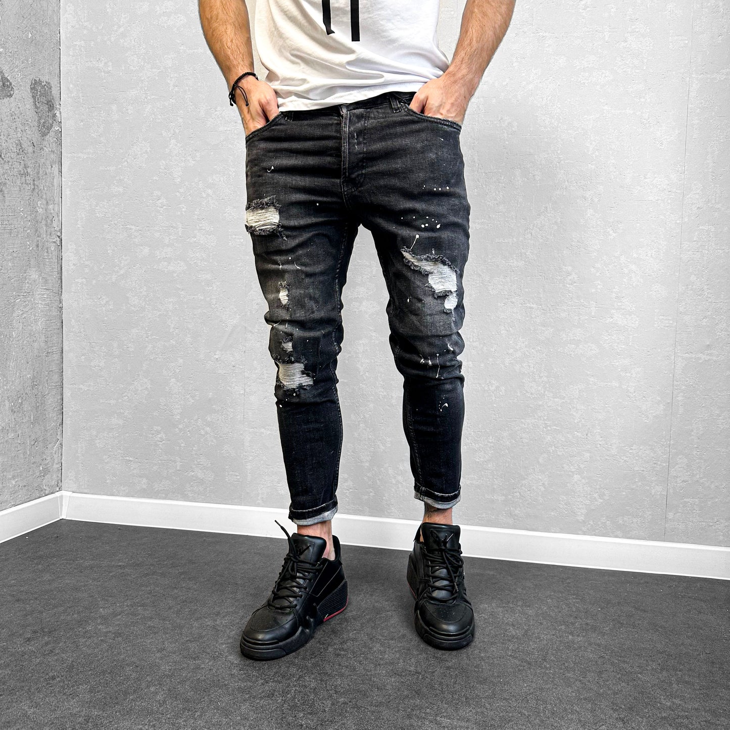 Мъжки накъсани дънки "Daemonn"