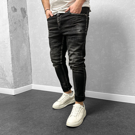 Мъжки дънки с леки кръпки "Perres"