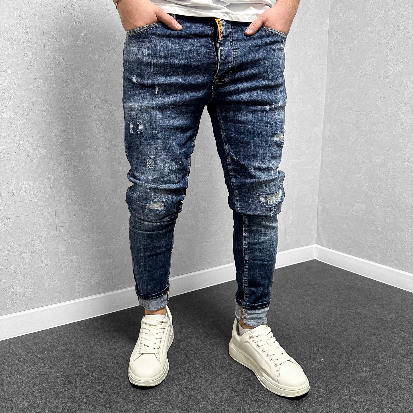 Мъжки накъсани дънки "Revias"