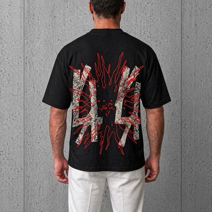 Мъжка OVERSIZE тениска "44 Black"