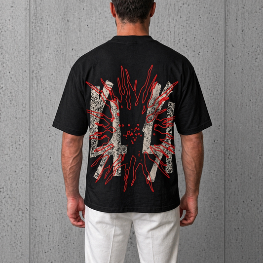 Мъжка OVERSIZE тениска "44 Black"