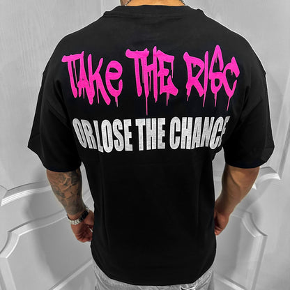 Мъжка OVERSIZE тениска "Take the risk"