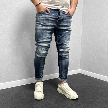 Мъжки напръскани дънки "Lethayas"