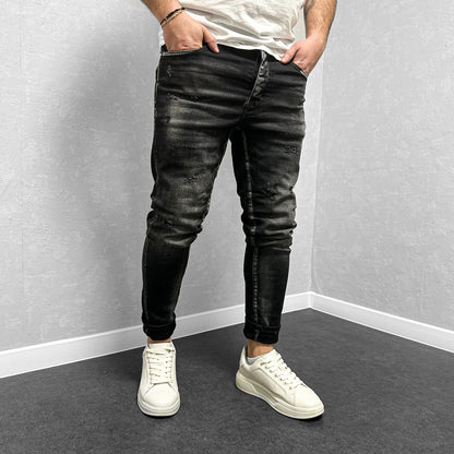 Мъжки дънки с леки кръпки "Perres"