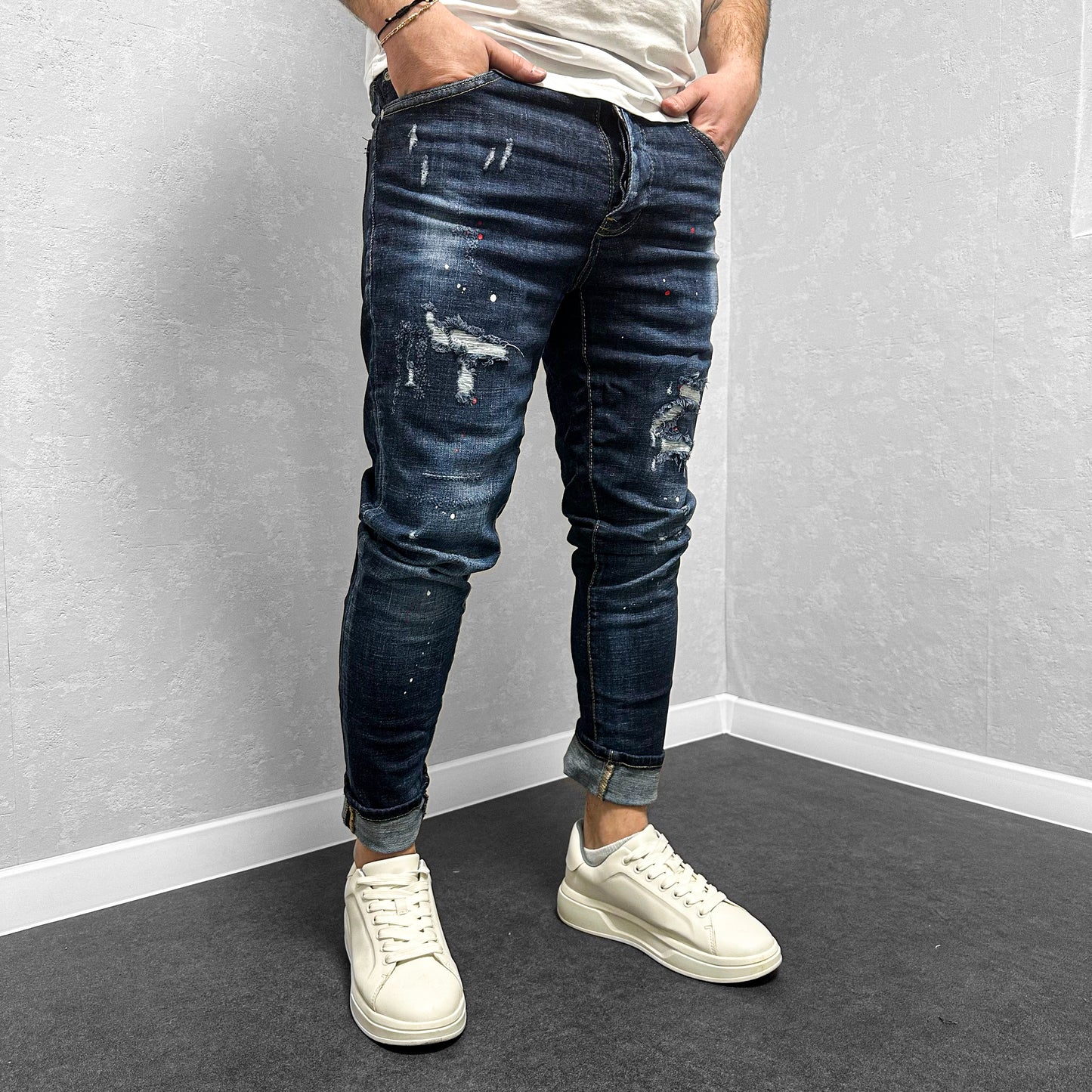 Мъжки накъсани дънки "Derinias"