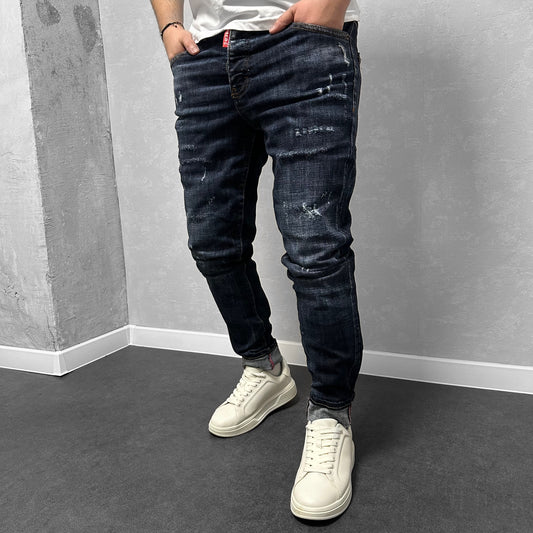 Мъжки дънки с леки накъсвания "Verius"