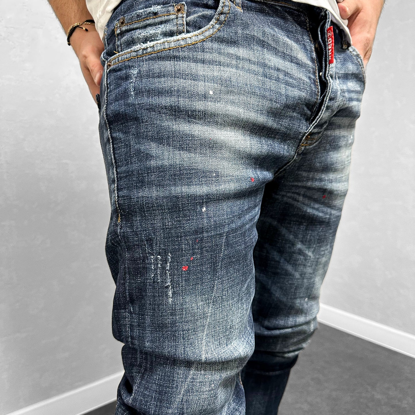 Мъжки напръскани дънки "Vermelho"