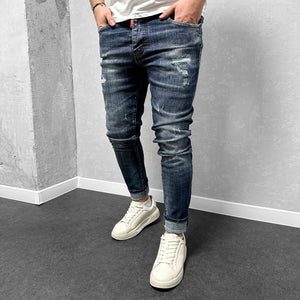 Мъжки изчистени дънки с леки накъсвания "Artem"