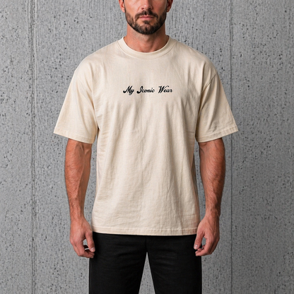 Мъжка OVERSIZE тениска "OFF Beig"