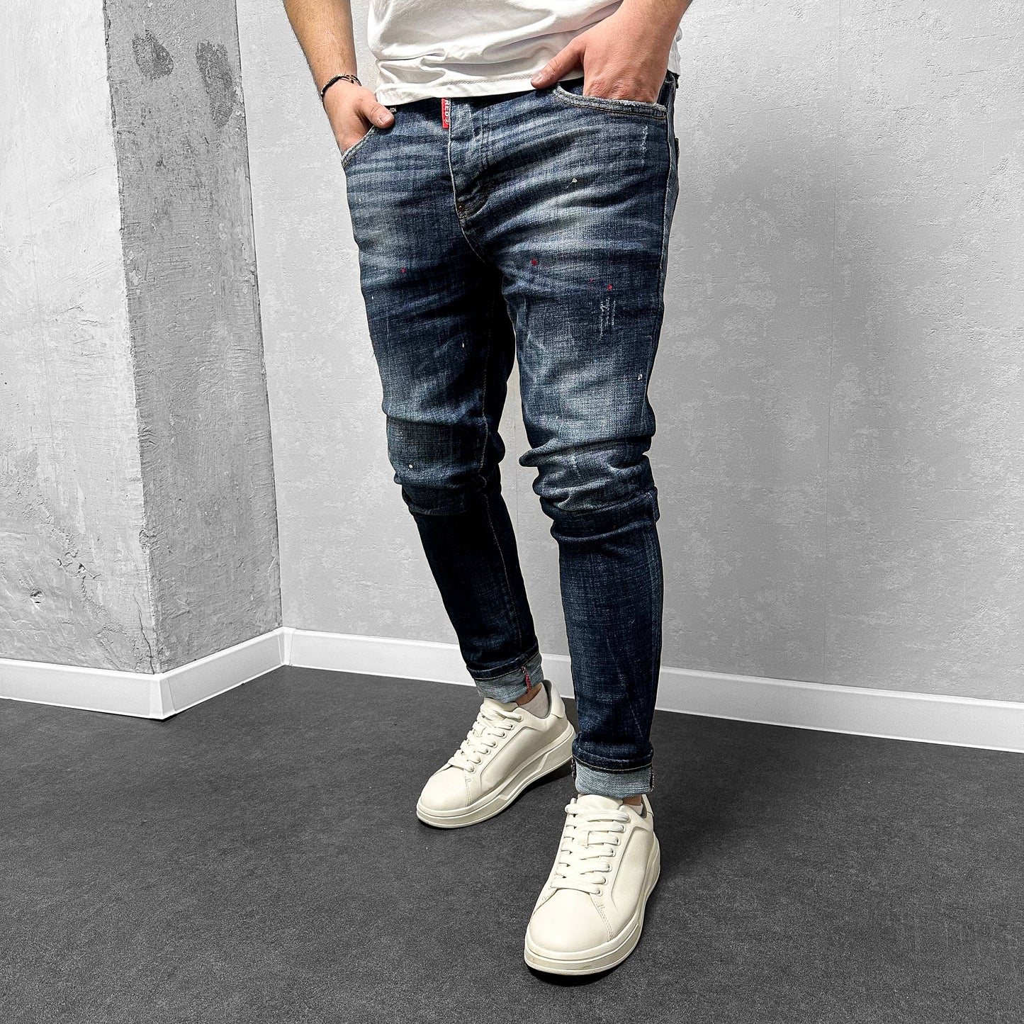 Мъжки напръскани дънки "Vermelho"