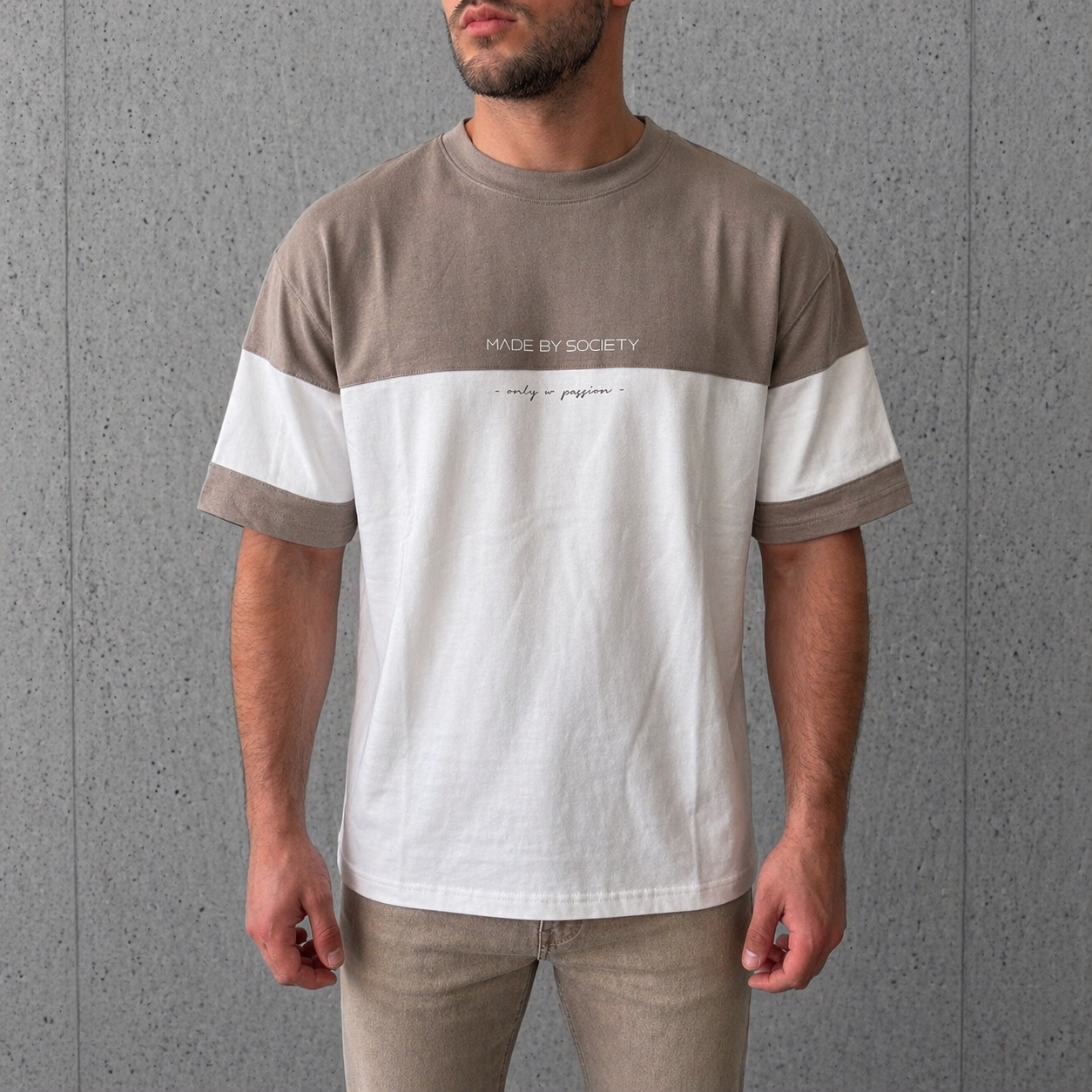 Мъжка OVERSIZE тениска "Made by Society"