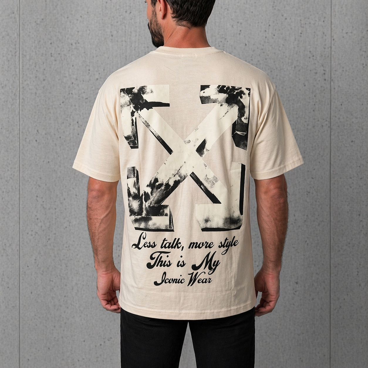 Мъжка OVERSIZE тениска "OFF Beig"