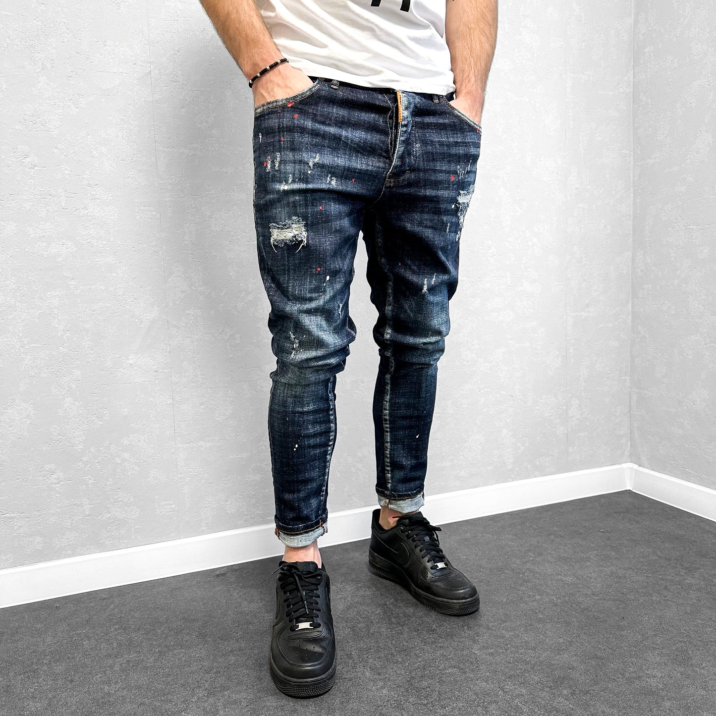 Мъжки дънки с напръскан ефект "Mantalite"