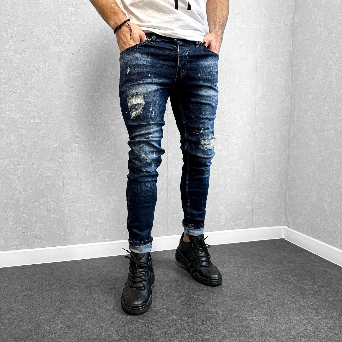 Мъжки дънки с кръпки "Hedden"