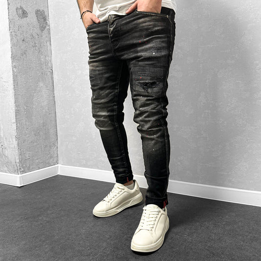 Мъжки напръскани дънки "Demitaris"