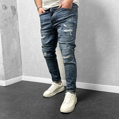 Мъжки накъсани дънки "None"