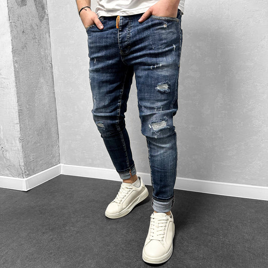 Мъжки накъсани дънки "Revias"