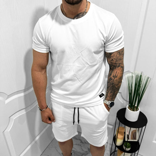 Мъжки летен Slim FIt екип "White"