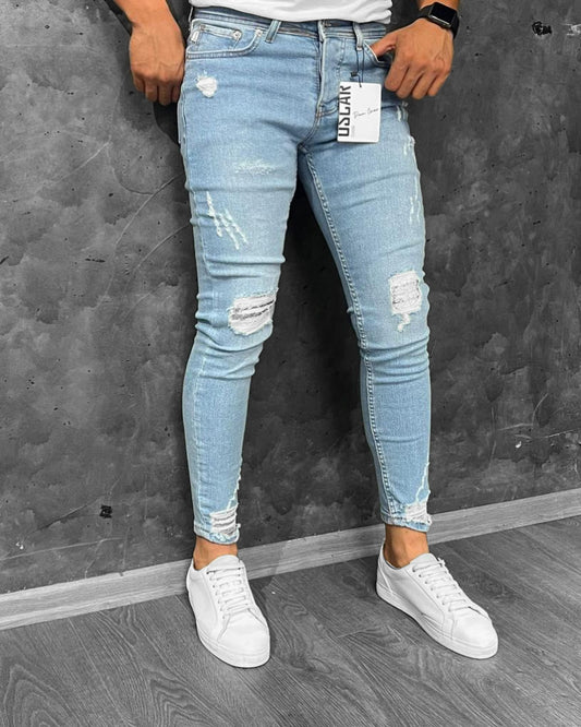 Мъжки SLIM FIT дънки с накъсан ефект "Extraordinary"