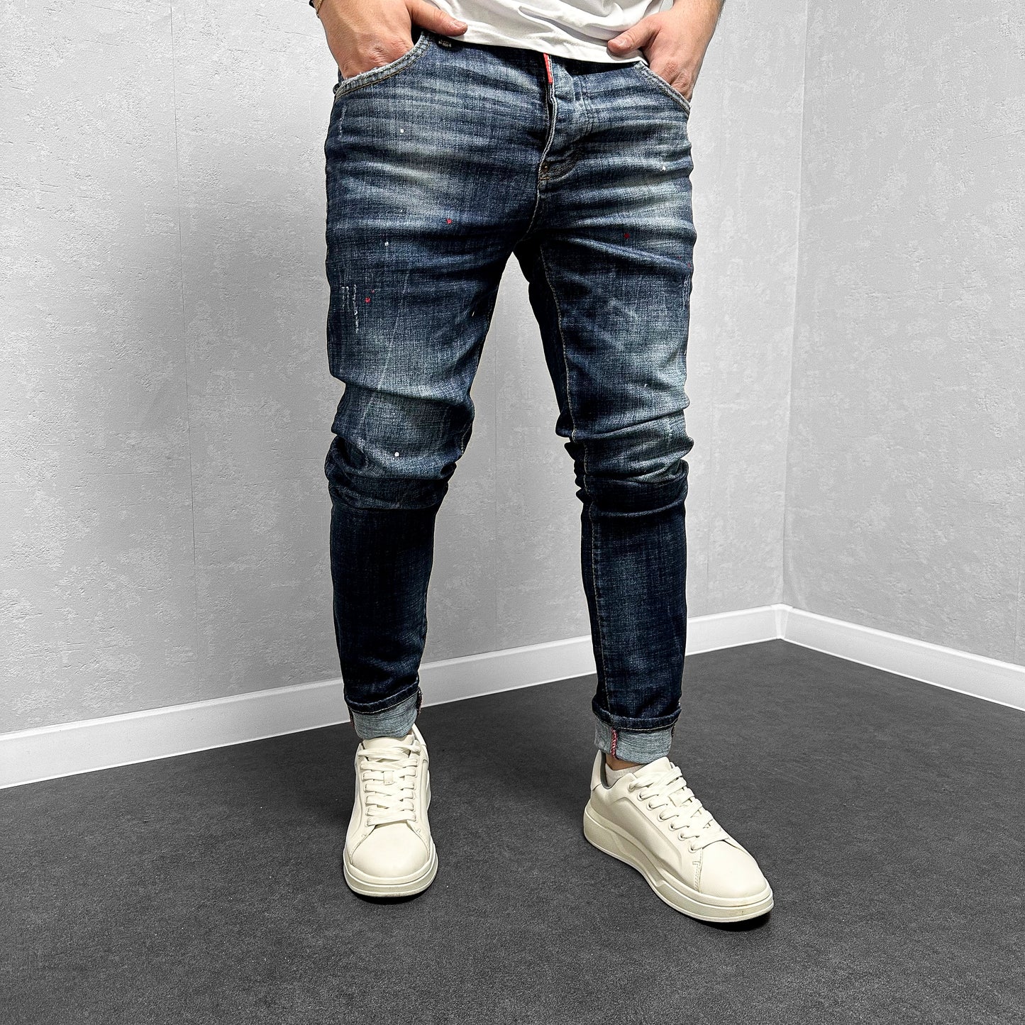 Мъжки напръскани дънки "Vermelho"