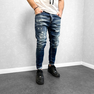 Мъжки дънки с накъсан ефект "Tevez"