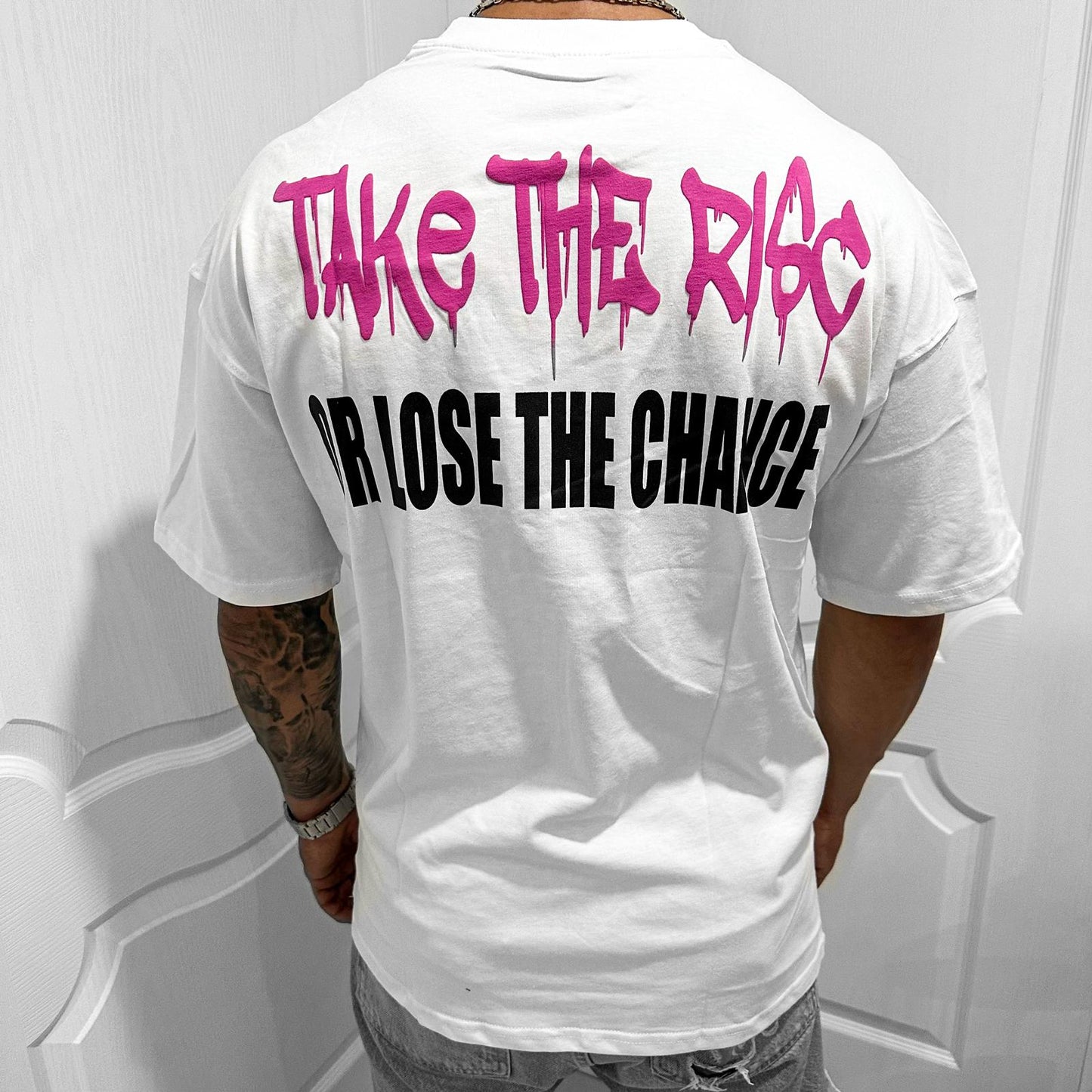 Мъжка OVERSIZE тениска "Take the risk"