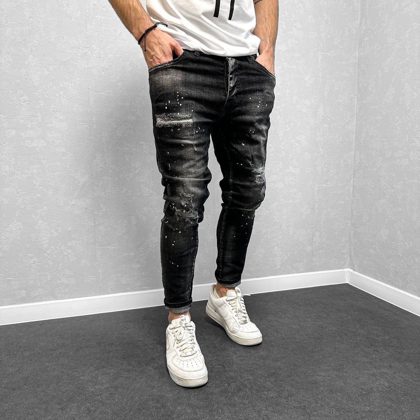 Мъжки дънки с пръски "Aveiro"