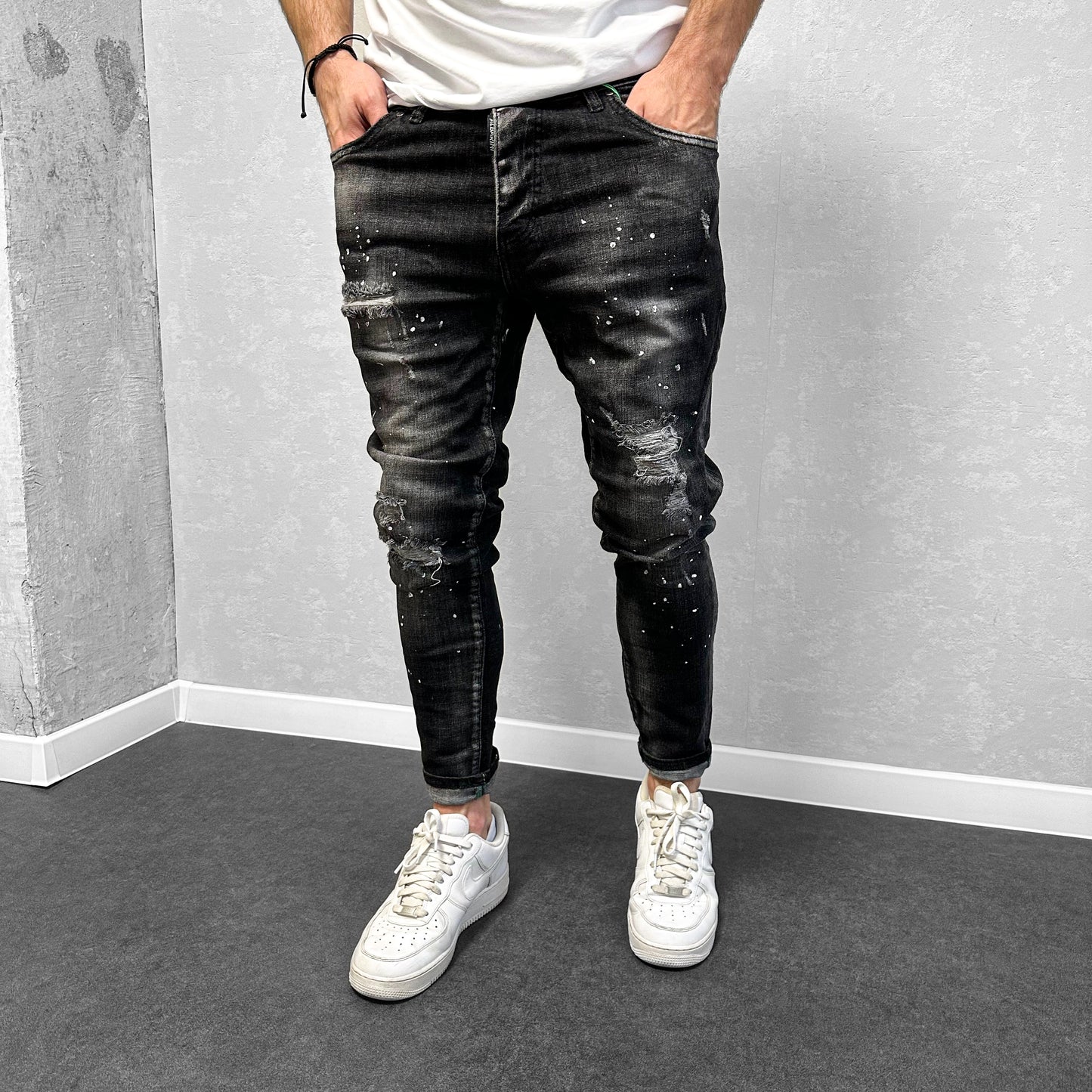 Мъжки дънки с пръски "Aveiro"